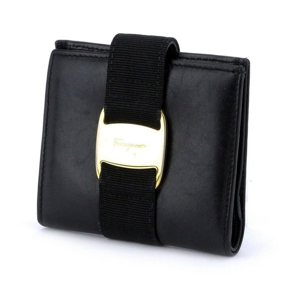Salvatore Ferragamo wallets Vala leather Authentic used